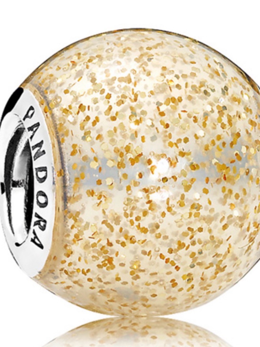 Pandora Gold Iridescent Glass Bead Charm - Picture 5 of 5